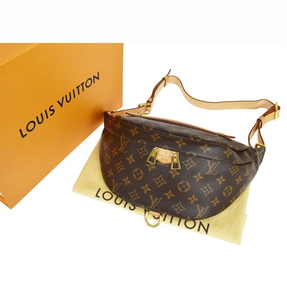 LOUIS VUITTON Bum Bag Body Bag Monogram Leather Brown France M43644 805RF088 - Picture 1 of 14